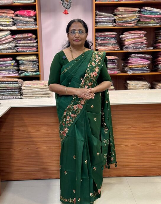 SEMI SILK MBROIDERY  SAREES  ( W EP 190 )
