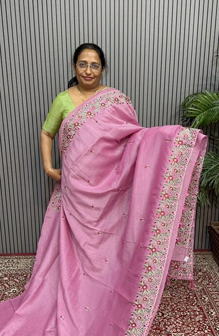 CRUSHED SEMI SILK SAREES  (W EP - 194)