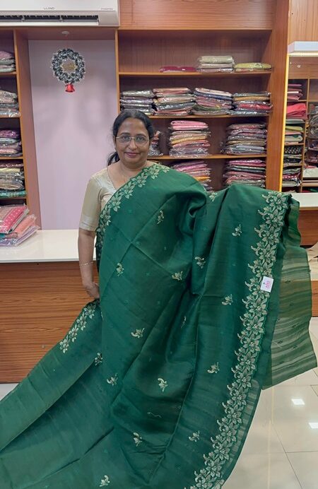 SEMI SILK EMBROIDERY SAREES (W EP 197)