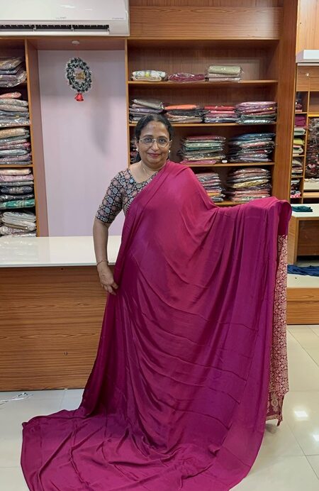 SEMI SILK AJRAKH SAREES (W EP 205)