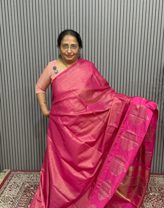 PARTY WEAR SEMI SILK SAREES (W EP305)