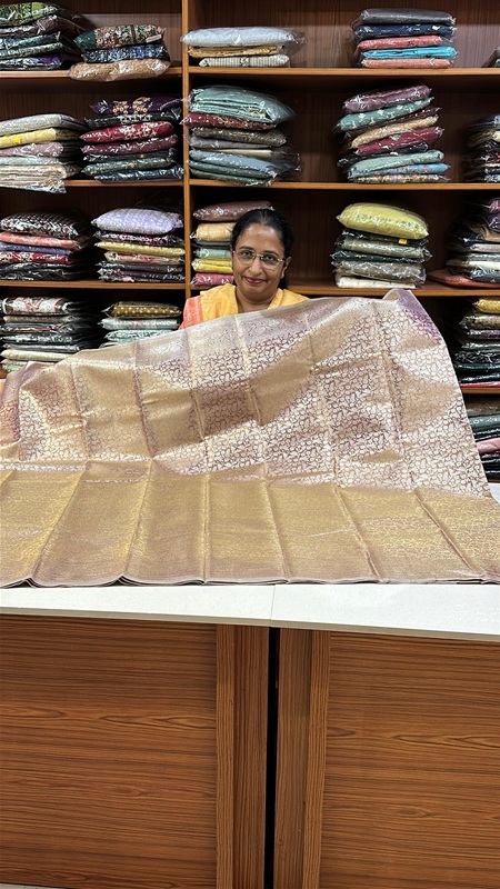 KANCHIPURAM TISSUE BROCADE SAREE ( W EP 334 )